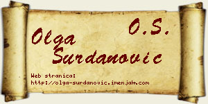 Olga Surdanović vizit kartica